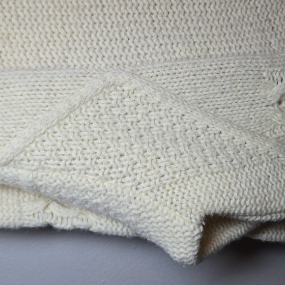 Doogan Donegal Pure New Wool Ireland Cable Knit Rolled Kneck Sweater NWOT - Picture 6 of 15